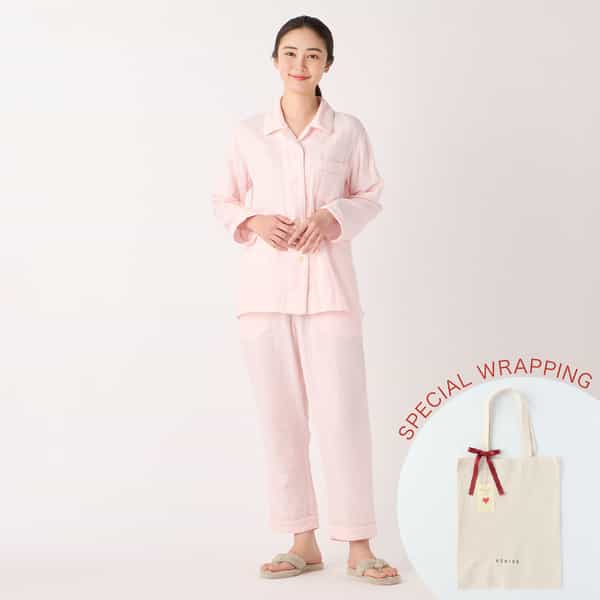【母の日ラッピング済み】マシュマロガーゼパイピングレディスパジャマ