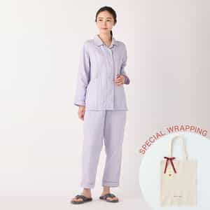 【母の日ラッピング済み】マシュマロガーゼパイピングレディスパジャマ