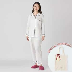 【母の日ラッピング済み】マシュマロガーゼパイピングレディスパジャマ