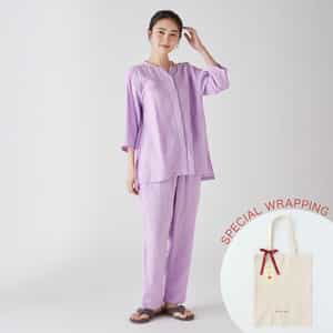 【母の日ラッピング済み】マシュマロガーゼノーカラーレディスパジャマ