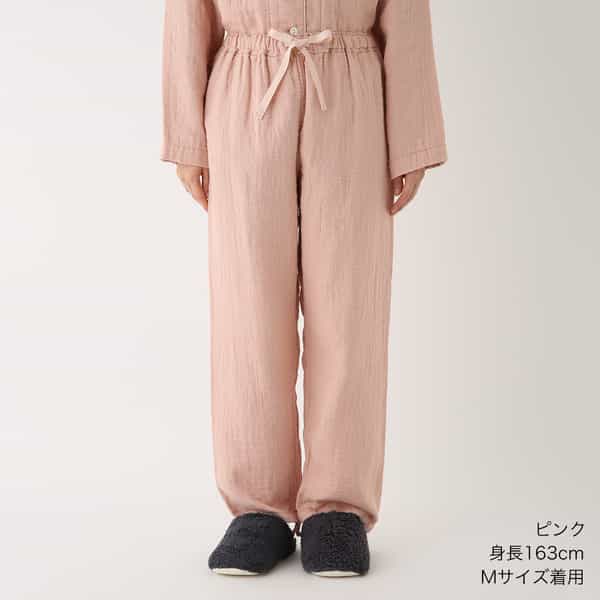 SALE】マシュマロワッフルガーゼライトレディスパジャマパンツ【上下 