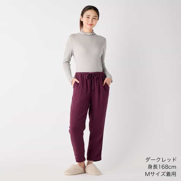 【値下げ】マシュマロワッフルガーゼライトベーシックパンツ