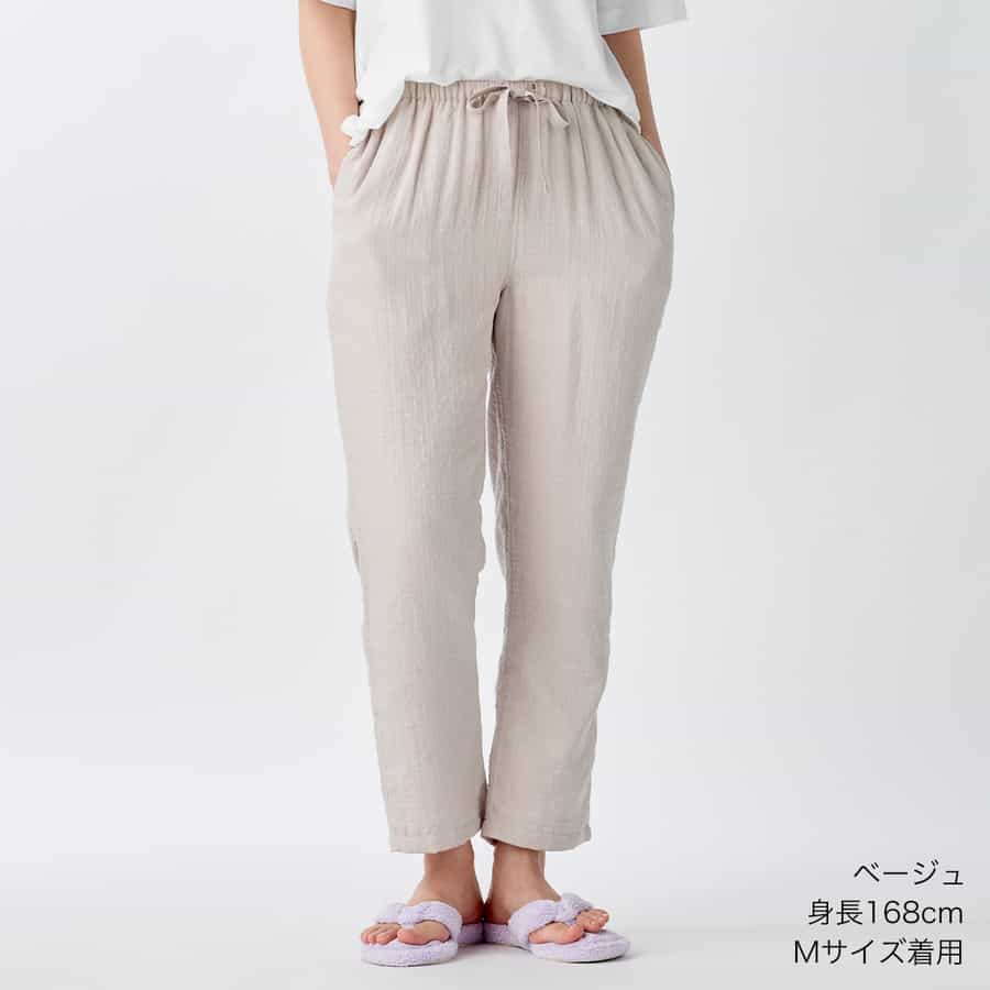 【2026年春夏新色追加】マシュマロガーゼベーシックレディスパンツ