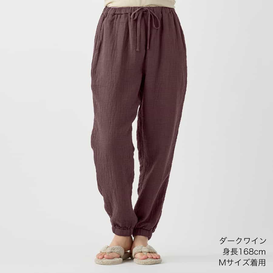 マシュマロワッフルガーゼライトテーパードパンツ ユニセックス