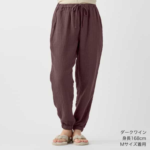 マシュマロワッフルガーゼライトテーパードパンツ ユニセックス