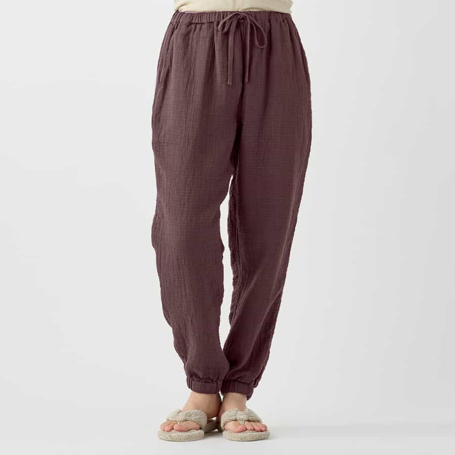 マシュマロワッフルガーゼライトテーパードパンツ ユニセックス