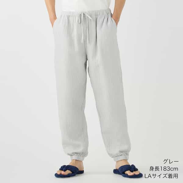 マシュマロワッフルガーゼライトテーパードパンツ ユニセックス