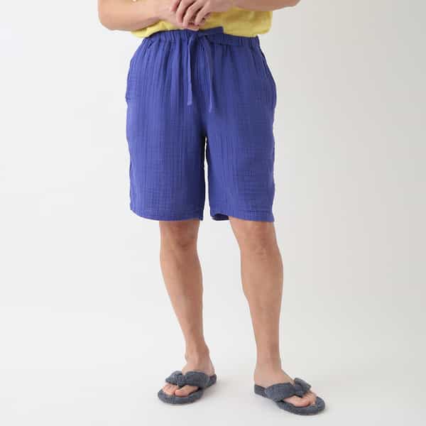 クレープガーゼ ベーシック メンズハーフパンツ