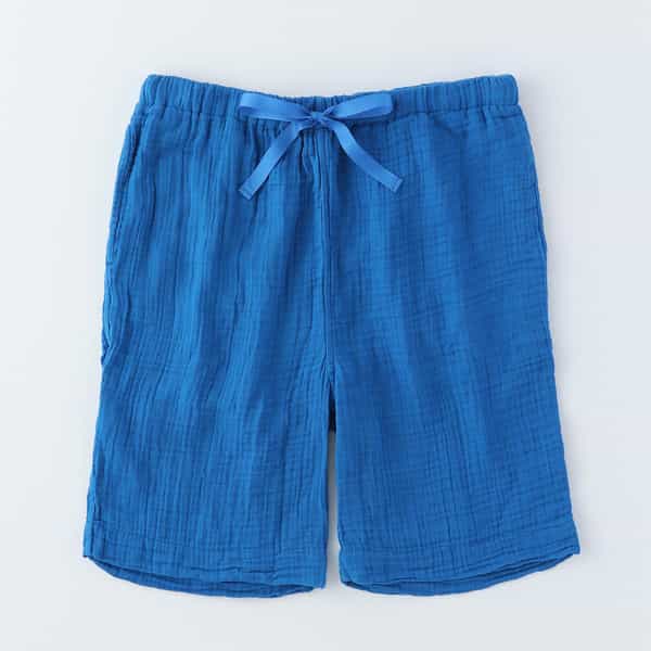 クレープガーゼメンズハーフパンツ