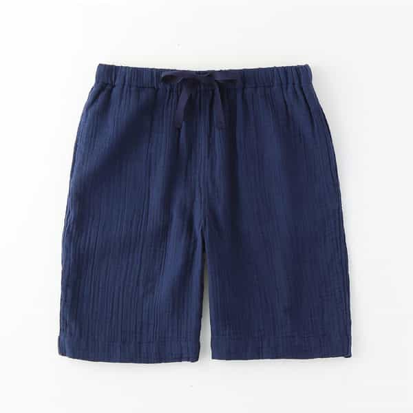 クレープガーゼメンズハーフパンツ