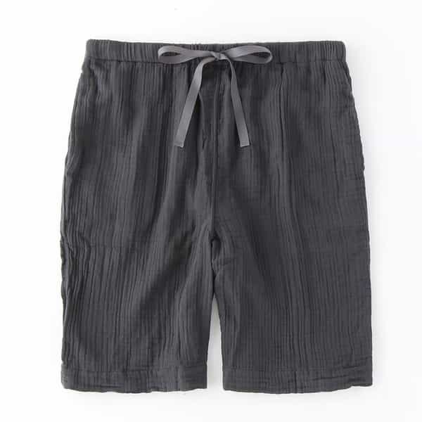 クレープガーゼメンズハーフパンツ