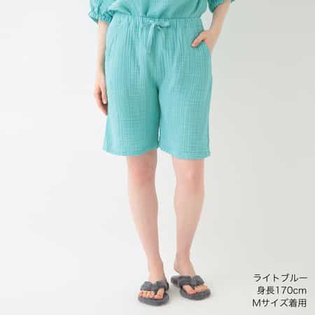 クレープガーゼ ベーシックレディスハーフパンツ