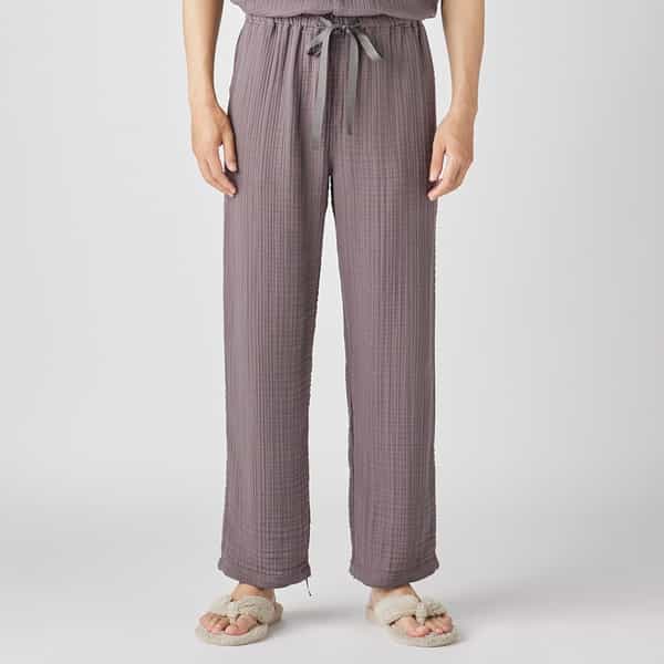 クレープガーゼメンズパジャマパンツ 上下別売