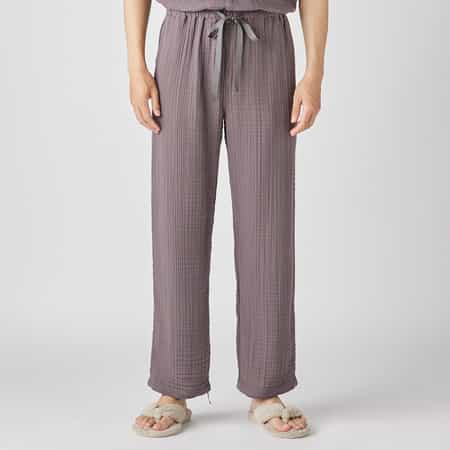 クレープガーゼメンズパジャマパンツ 上下別売