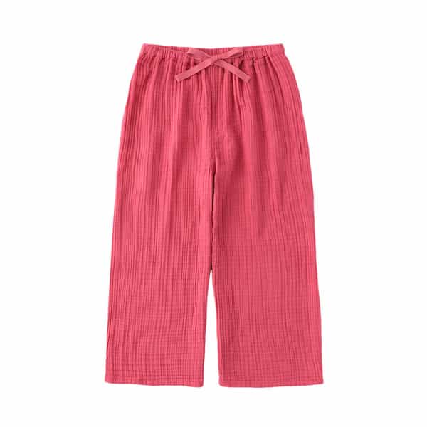 クレープガーゼ七分丈レディスパンツ（RBS12840）-UCHINO-women