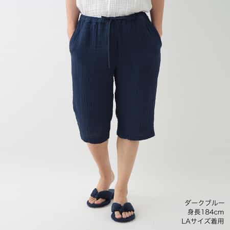 クレープガーゼ メンズミドルパンツ
