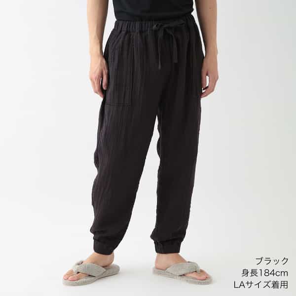 クレープガーゼ メンズジョガーパンツ