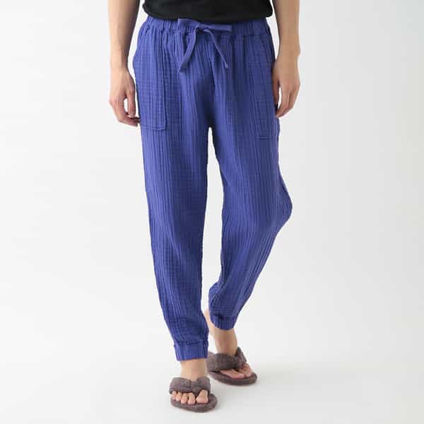 クレープガーゼ メンズジョガーパンツ