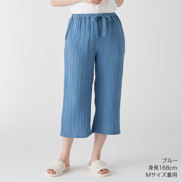 【新品】UCHINOクレープガーゼ クロップドパンツ リラクシング ルームウェア 楽天市場】UCHINO クレープガーゼ ベーシッククロップドパンツ