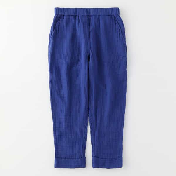 クレープガーゼテーパードパンツ