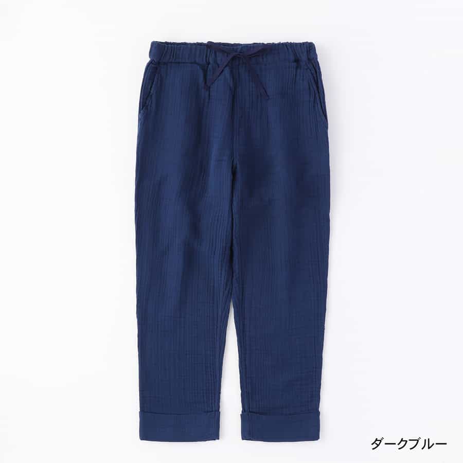 クレープガーゼテーパードパンツ（RBS16297）-UCHINO relax-women