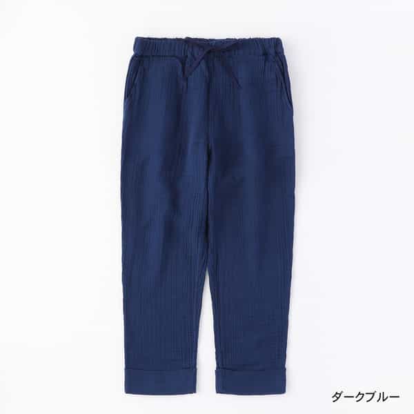 クレープガーゼテーパードパンツ（RBS16297）-UCHINO relax-women