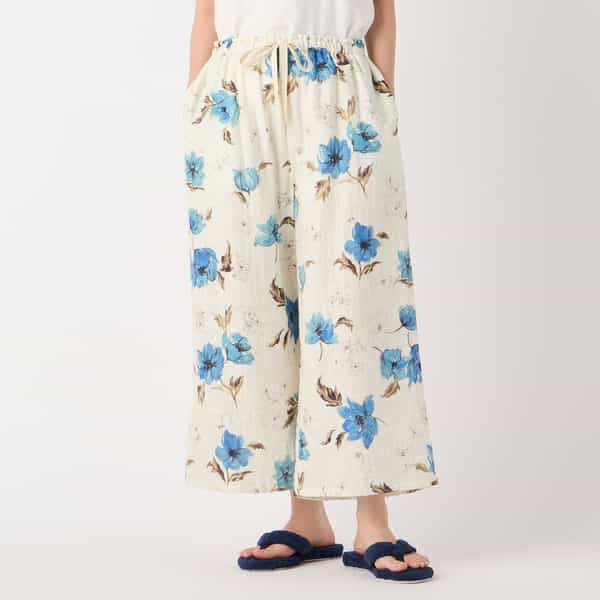 マシュマロガーゼフラワーワイドパンツ