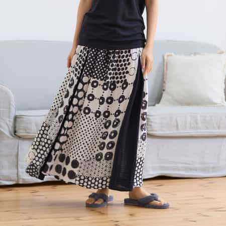 クレープガーゼドットスカート