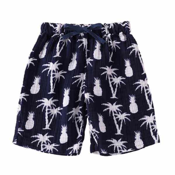 クレープガーゼプリントキッズハーフパンツ 110cm