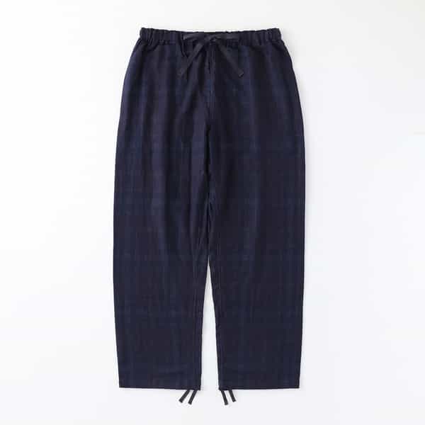 マシュマロガーゼ シースルーチェックメンズパジャマパンツ 上下別売