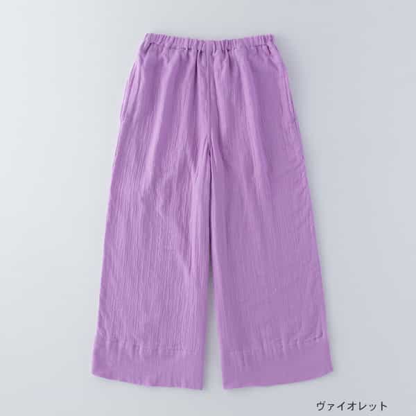 マシュマロガーゼ レディスクロップドパンツ（RBZ16710）-UCHINO
