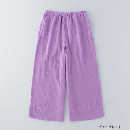 マシュマロガーゼ レディスクロップドパンツ