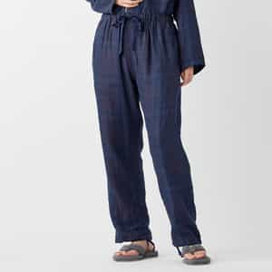 マシュマロガーゼシースルーチェックパジャマパンツ ユニセックス