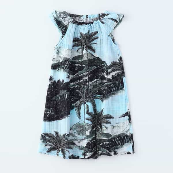 クレープガーゼサウザンアイランドキッズワンピース