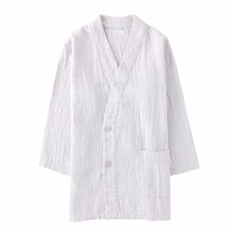 マシュマロワッフルガーゼライトメンズガウン