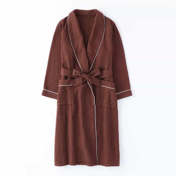 マシュマロワッフルガーゼライト レディスロングガウン