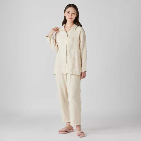 【2025年新色追加】マシュマロワッフルガーゼライトベーシックレディスパジャマ