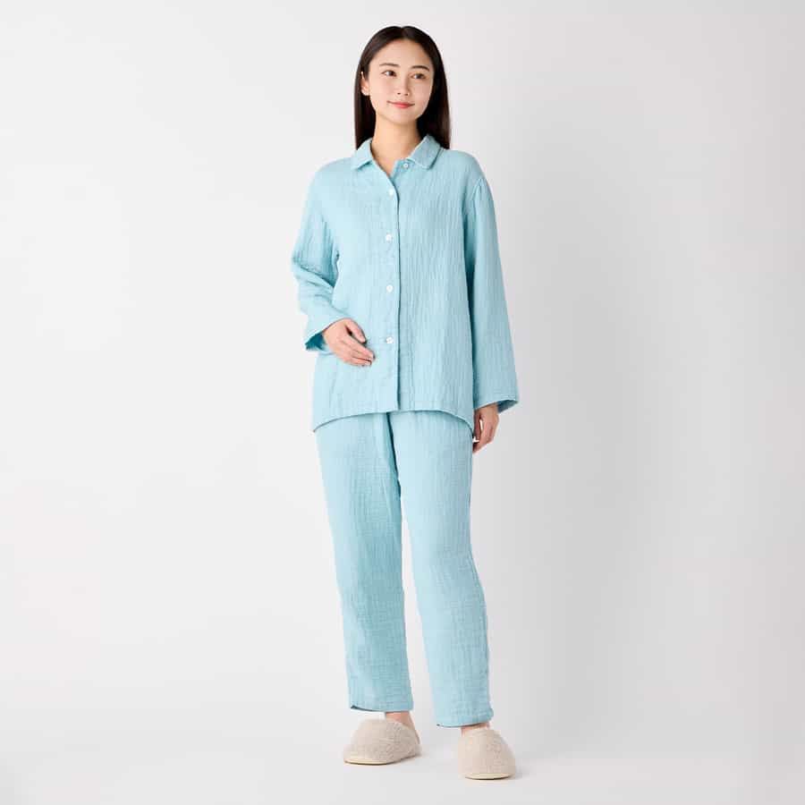 【2025年新色追加】マシュマロワッフルガーゼライトベーシックレディスパジャマ