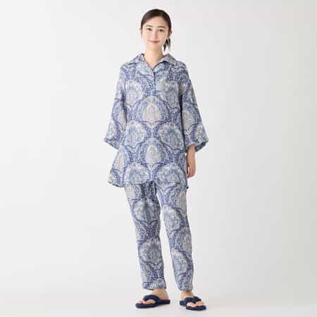 クレープガーゼオリエンタルレディスルームウェア