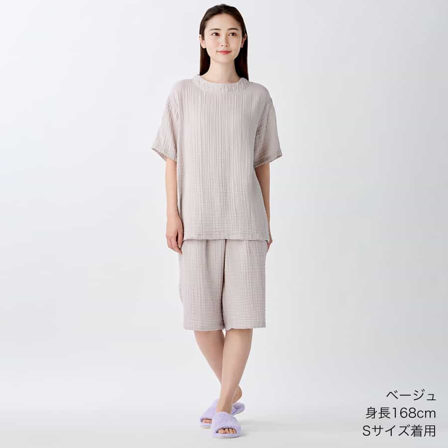 クレープガーゼシンプルルームウェア ユニセックス