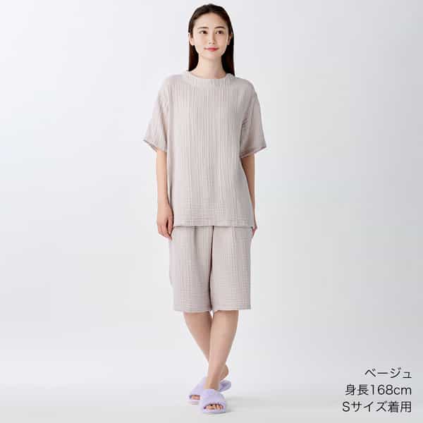 クレープガーゼシンプルルームウェア ユニセックス