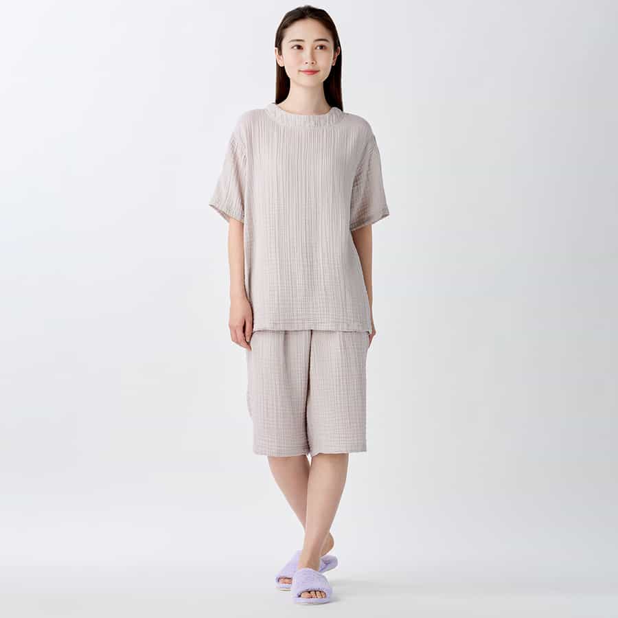 クレープガーゼシンプルルームウェア ユニセックス