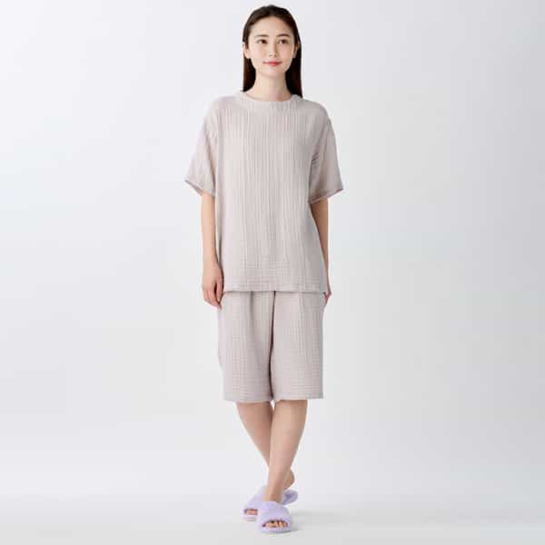 クレープガーゼシンプルルームウェア ユニセックス