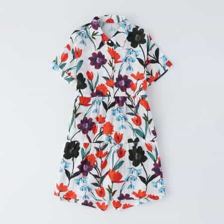 気まぐれSALE❣️ピノーレ 花柄七分袖チュニック - メルカリ