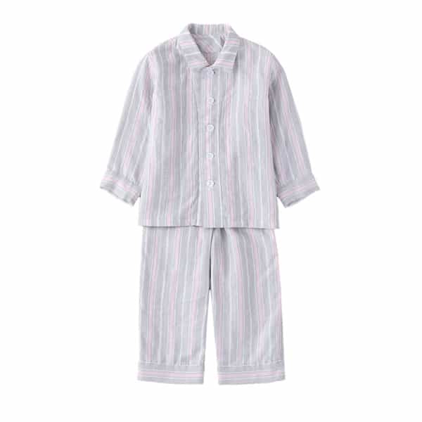 マシュマロガーゼ マルチストライプキッズパジャマ 110cm 120cm