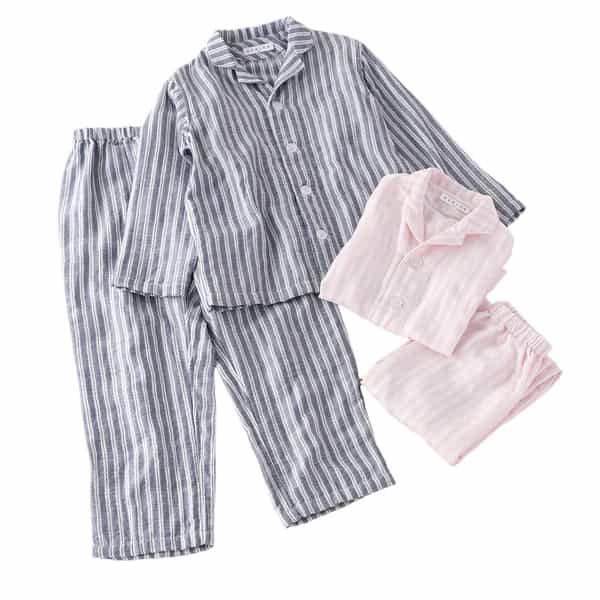 【再値下げ】マシュマロガーゼダブルストライプキッズパジャマ 130cm 140cm