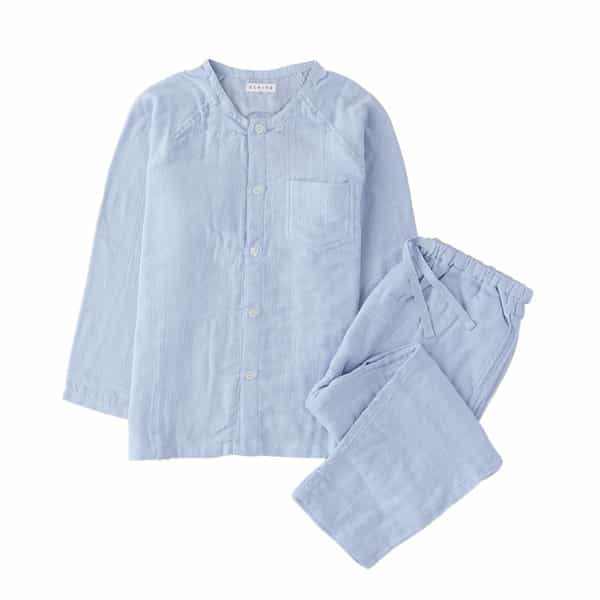 【再値下げ】マシュマロガーゼメンズノーカラーパジャマ