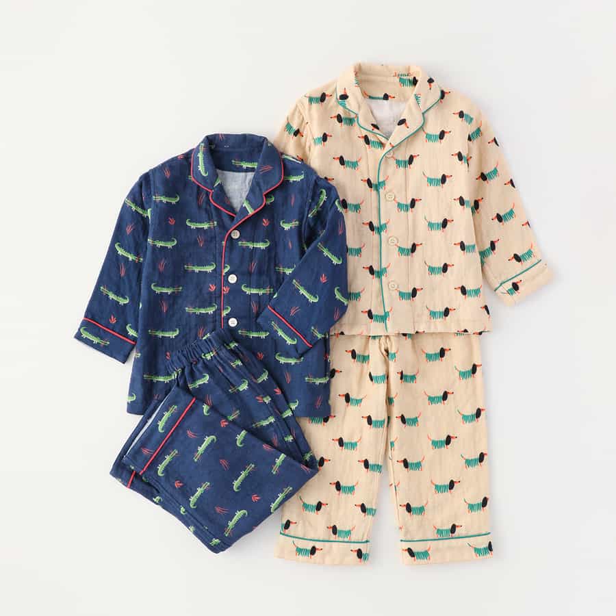 マシュマロガーゼアニマルキッズパジャマ