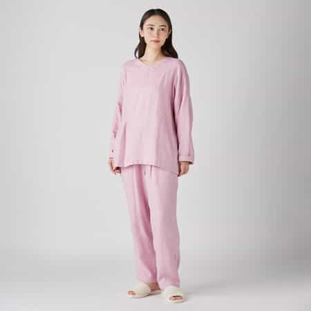 予約販売/8月下旬 発送予定】マシュマロガーゼシンプルパジャマ