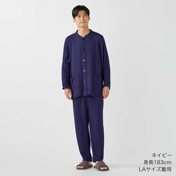 クレープガーゼメンズケアルームウェア